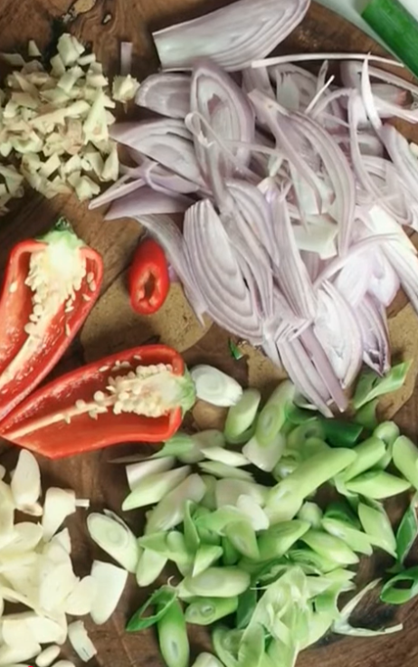 Ingredients for Instant Pot Taiwanese meat sauce laid out on a counter